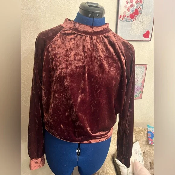 Set of Two Hand Sewn Velvet Tops - Sz Small - Picture 7 of 12